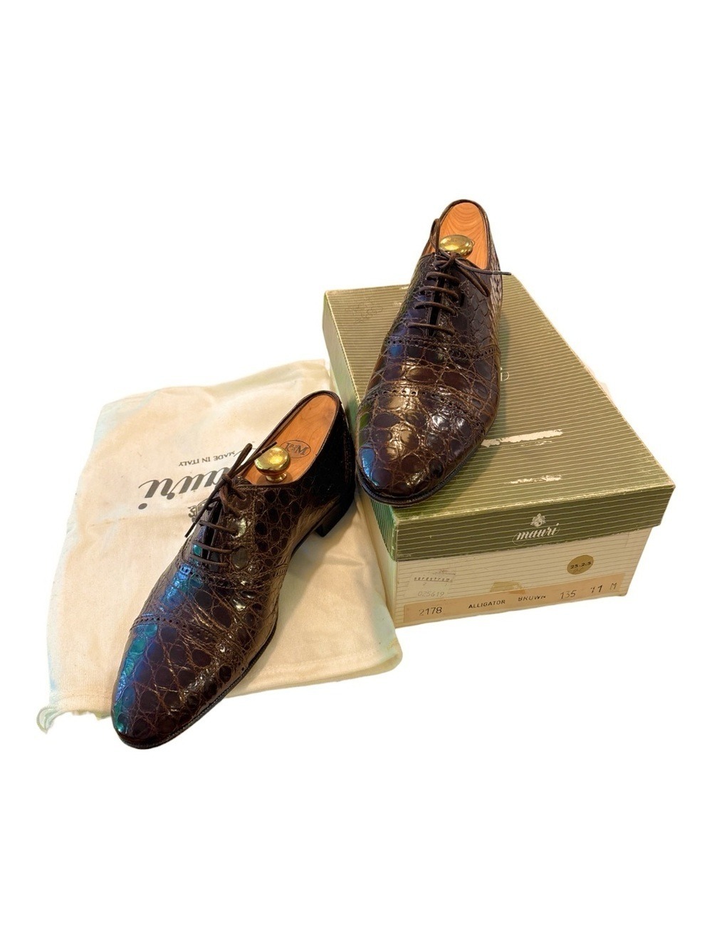 MARNI ITALIAN SHOES IN BOX DUST BAG ALLIGATOR LEATHER OXFORD GRANDPA CORE SZ 11